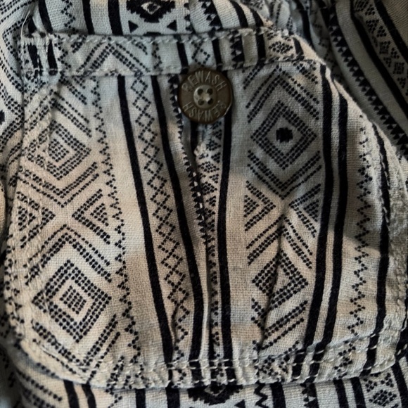 American Original Rewash Brand Striped Linen Pants Smocked Elastic Waist Sz S - Picture 9 of 12